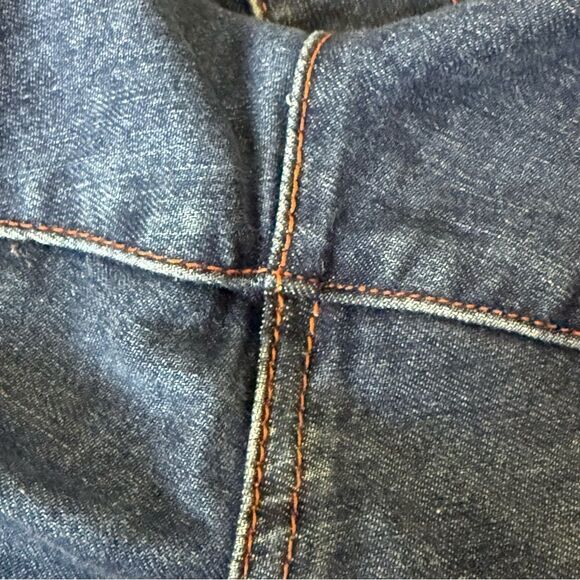 ELOQUII Gena Fit Peach Lift Button Fly Jeans, Size 22 Dark Wash - Picture 5 of 15